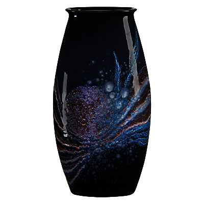 Poole Pottery Celestial Manhattan Vase, H36cm, Grey/ Blue Poole Pottery Celestial Manhattan Vase, H36cm, Grey/ Blue